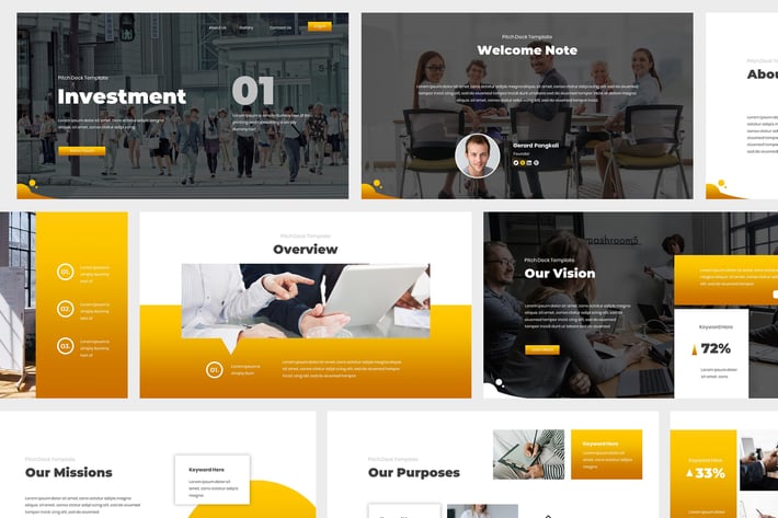 Investment Pitch Deck Powerpoint Template