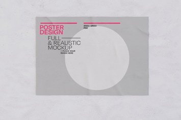 Glued Poster Mockup