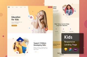 Kids Responsive Landing Page