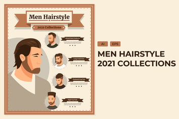 2021 Men Hairstyle - Informational  Infographics