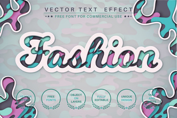 Fashion - editable text effect, font style