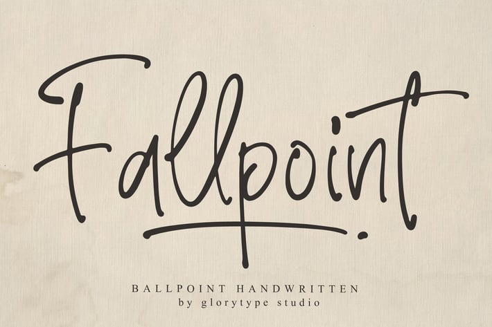 Fallpoint Ballpoint Handwritten Font