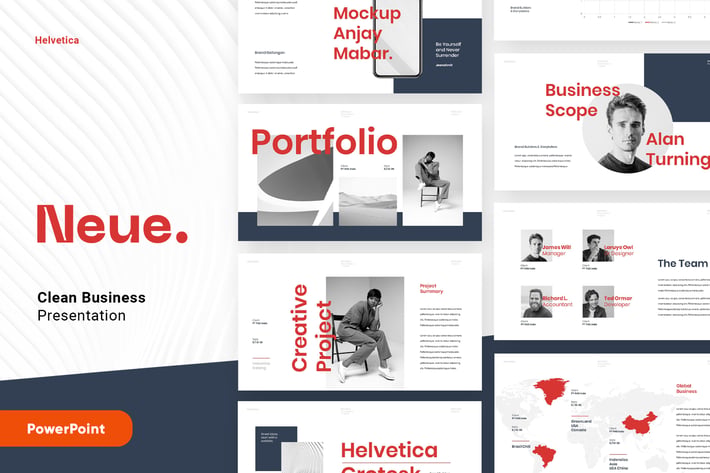 NEUE - Clean Minimal Business Powerpoint Template