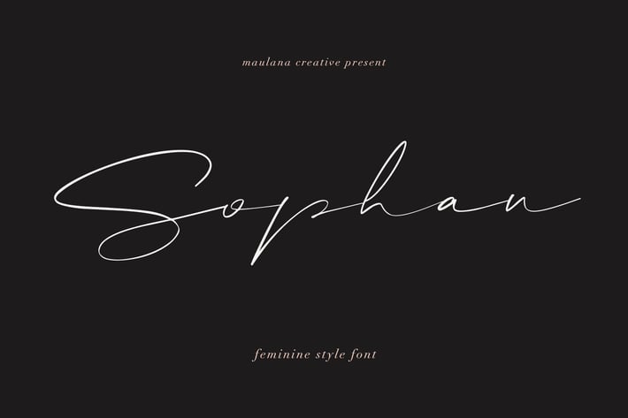Sophan Calligraphy Font