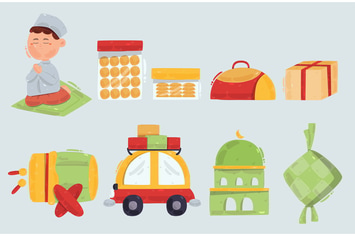 Eid Mubarak Al-Fitr Bundle Illustration 