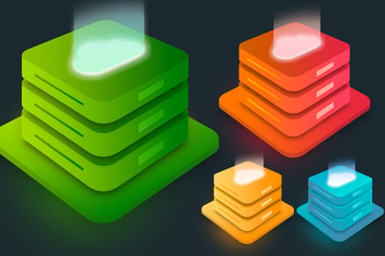 Cloud Hosting Server Illustration 1