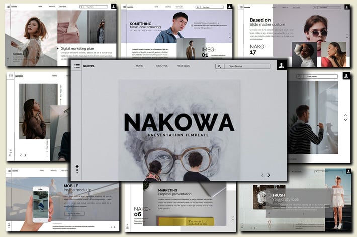 Nakowa Minimal - Web Style Powerpoint