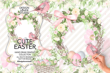 Watercolor Cute Easter design