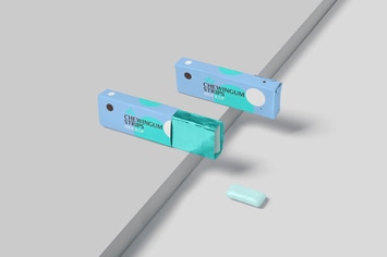 Chewing Gum Strips Mockups