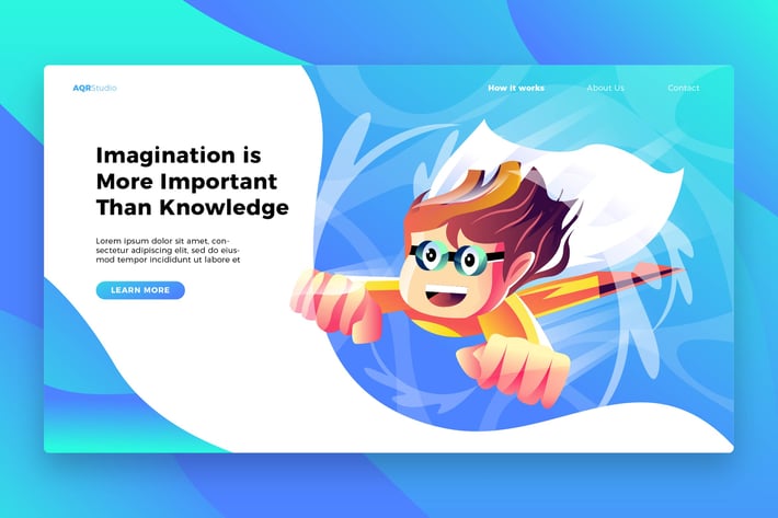Kid Imagination - Banner & Landing Page