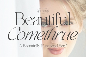 Beautiful Comethrue | Serif Family 54 Fonts