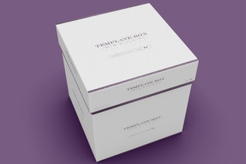 Square Box Packaging Mockup