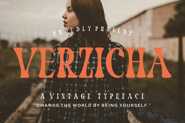 Verzicha - Vintage typeface Font