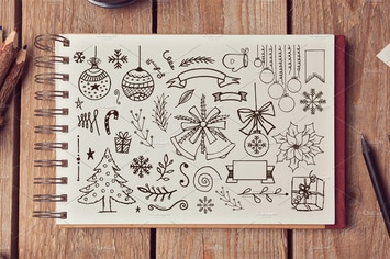 Hand Drawn Xmas Elements Vol.1