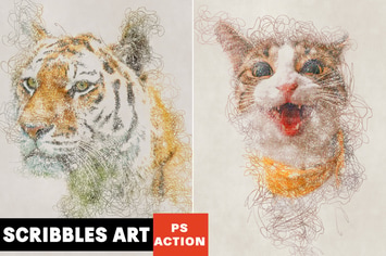 Scribbles Art Photoshop Action