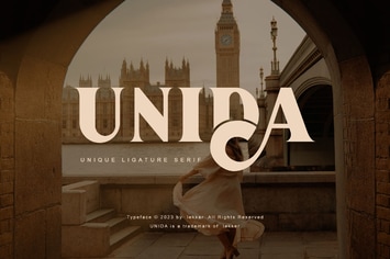 UNIDA Ligature serif typeface