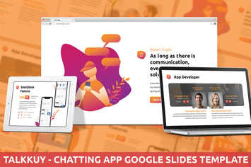 Talkkuy - Chatting App Google Slides Template