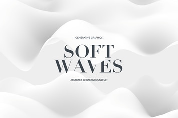 Soft White Waves Backgrounds Pack