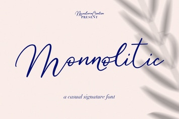 Monnolitic Casual Signature Font