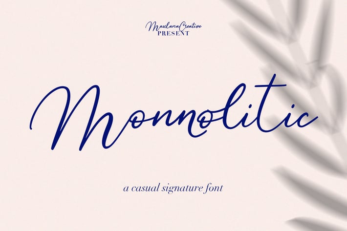 Monnolitic Casual Signature Font