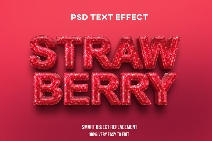 Strawberry text effect