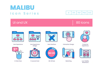 80 UX and UI Line Icons