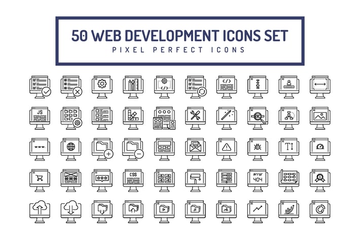 Web Development Line Icons