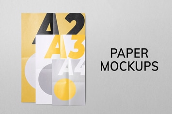 Poster mockups in various sizes
