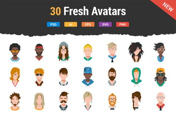 30 Fresh & Modern Avatars