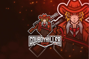 Cowboy Killer Esport Logo Template