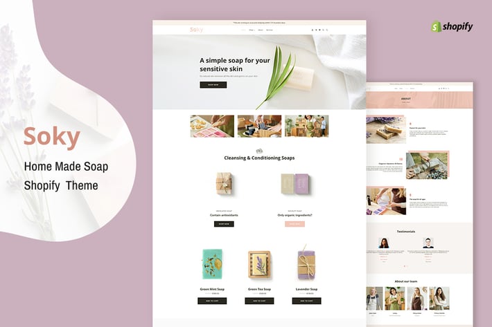 Soky - Handmade Soap, Organic Shopify Theme