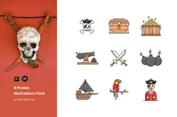 Pirates Illustrations Pack
