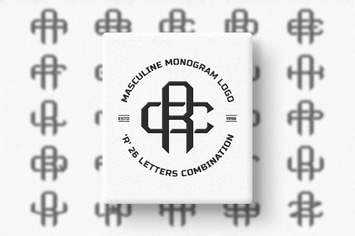 R (A-Z) Monogram Logo Creator Pack Vol.4