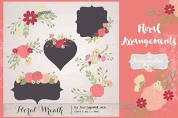 Floral arrangements Wine vector