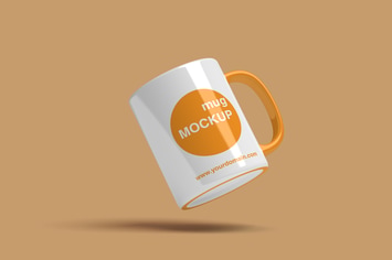 Flying Mug Mockup