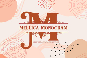 Mellica Split Monogram Font