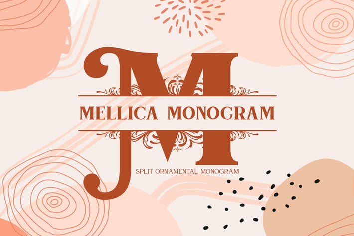 Mellica Split Monogram Font