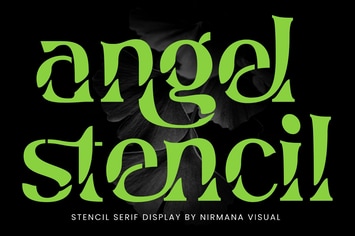 Angel Stencil - Logo font