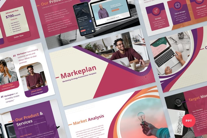 Marketing Strategy Presentation PP Template