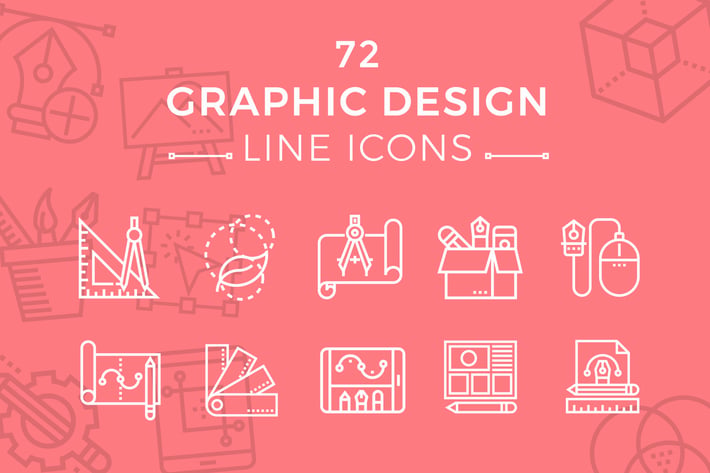 Graphic Design Line Icons