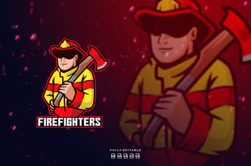 Firefighters Mascot Logo