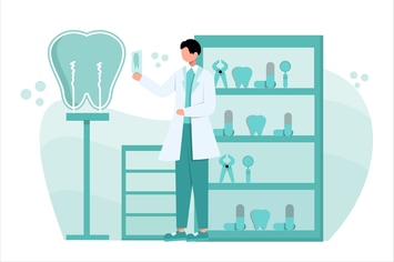 Dentist Concept Flat Vector Illustration
