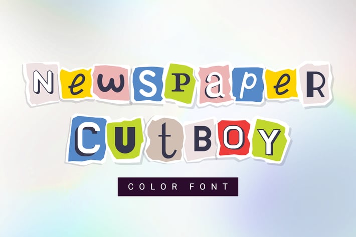 Newspaper cutboy| font