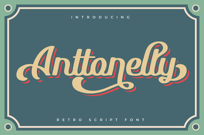 Anttonelly | Retro Script Font