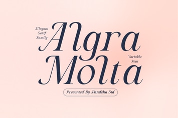 Algra Molta - Italic Modern Elegant Logo Font