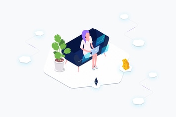 Data Analysis Blockchain Platform Isometric