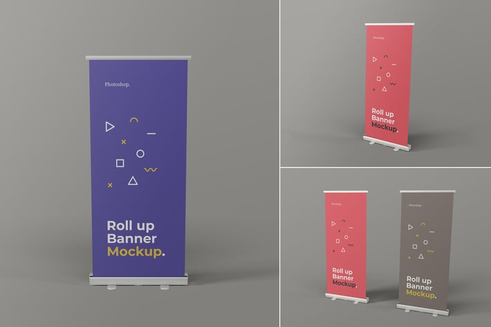 Roll Up Banner Mockups