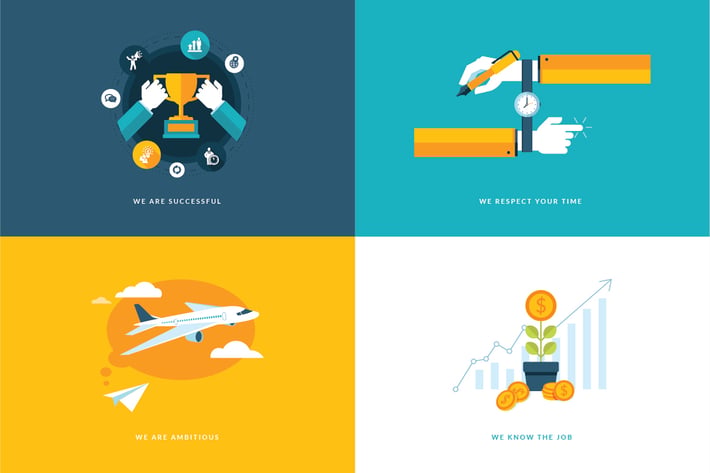 Set of Flat Design Concept Icons