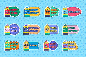 Preschool Reward Motivational Stickers Set