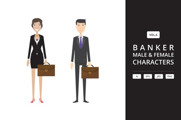 Banker - Male & Female Characters Vol.6